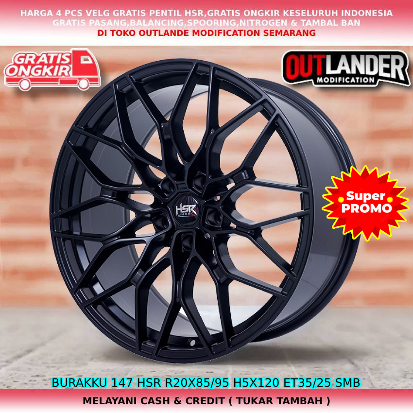 velg racing hsr r20 velg mobil BMW 1, 2, 3, 4, 5, 6, 7, M, X, Z Discovery dll velg hsr burakku r20