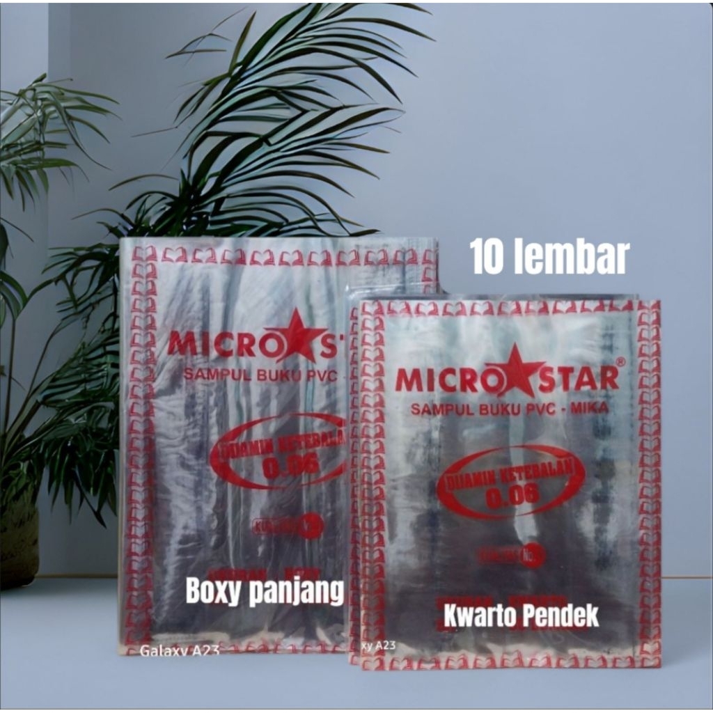 

Sampul Buku Tulis Plastik Mika Kwarto/Boxy 10pcs