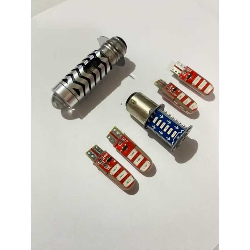 TURBO KILAT II PAKET KOMPLIT MURAH 1 LAMPU BESAR 1 LAMPU STOP 4 LAMPU SEIN LED PAKET LAMPU MOTOR LED