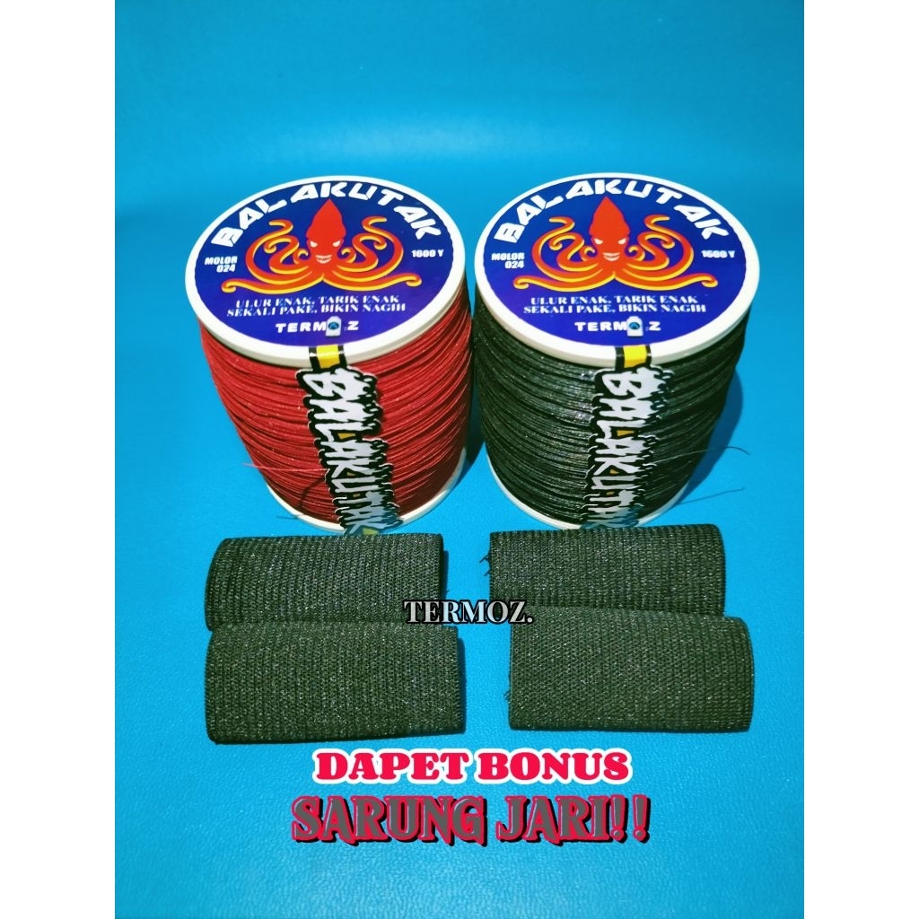 BALAKUTAK SENAR MOLOR 024, 1600 YARD. ADA GIVE JAS HUJAN, semoga Beruntung Cocok main tarik dan ulur