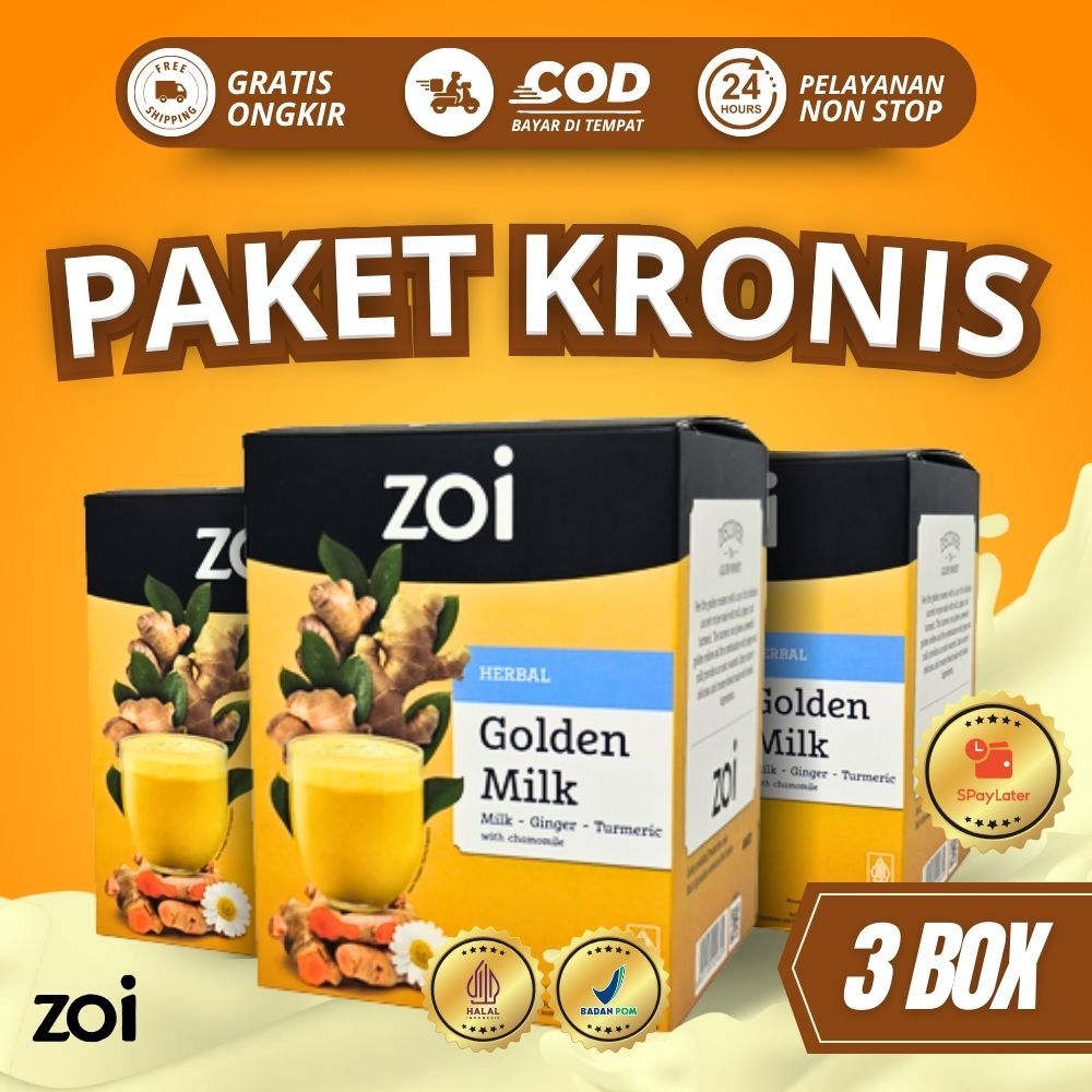 

Zoi Golden Milk [Paket Kronis 3 Box] – Atasi Keluhan Menahun: Asam Lambung, Cemas, Sendi, Imun Lemah