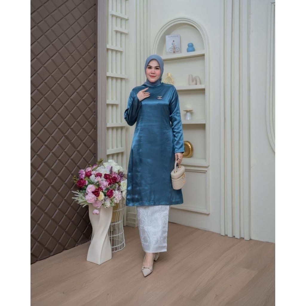 (FREE HIJAB)SETELAN BAJU KURUNG BASIBA TUNIK MELAYU KEBAYA TRADISIONAL TUNIK MALAYSIA