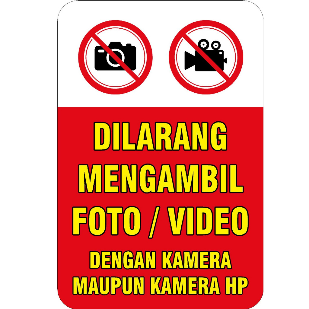 

STIKER DILARANG MENGAMBIL FOTO DAN VIDEO NO PICTURE WLBEE