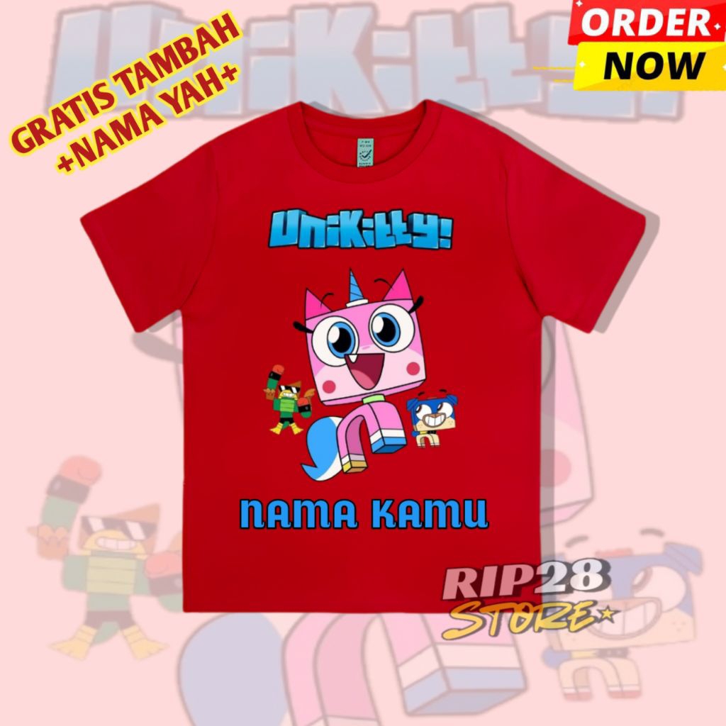 kaos anak gambar unikitty kaos anak karakter kekinian gratis tambah nama