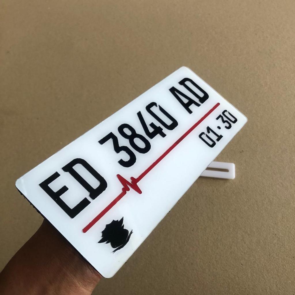 Plat Nomor Motor / Plat Nomor Motor Akrilik Costum