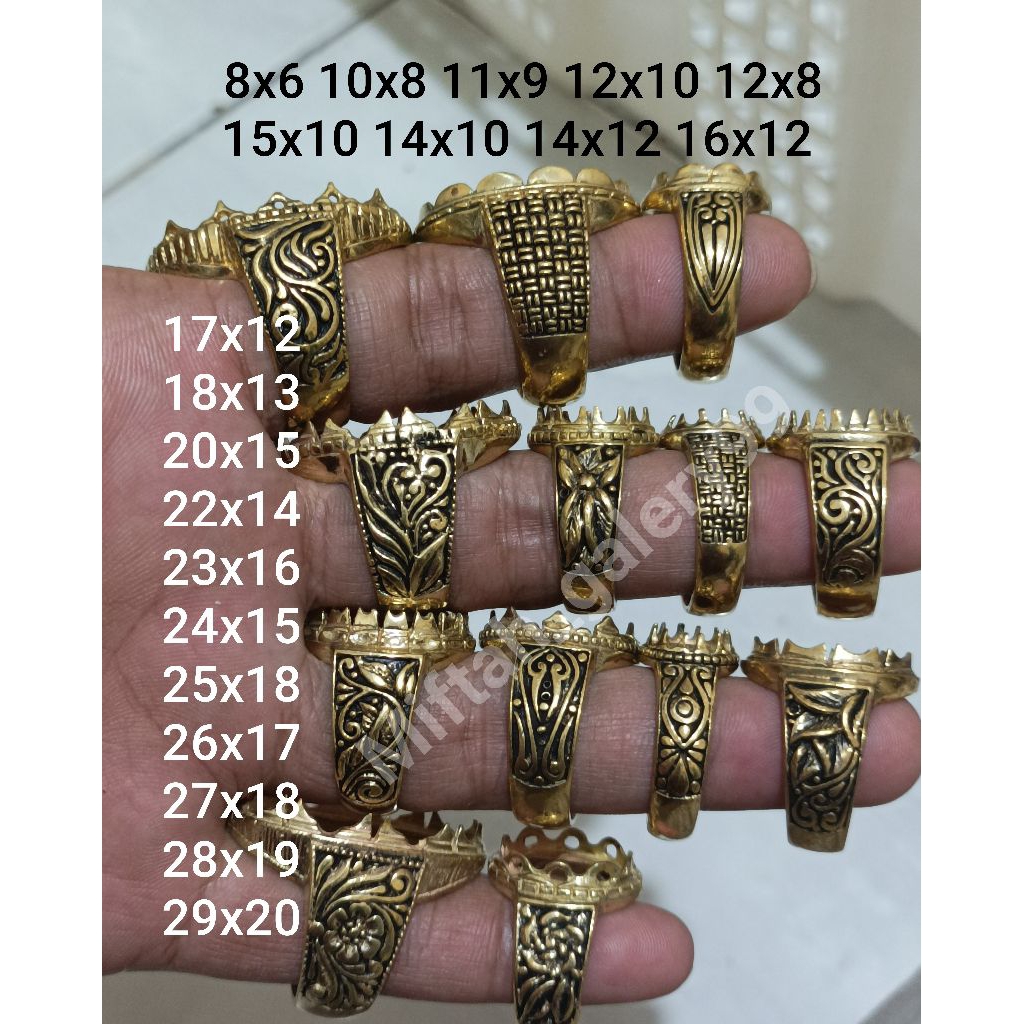 Emban cincin kuningan sari quanjin ukir