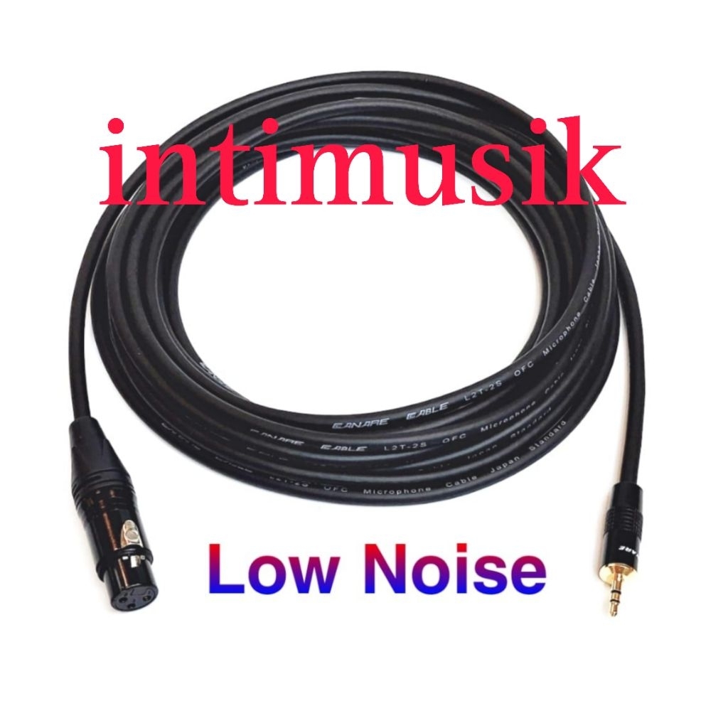 KABEL MIC TO SOUNDCARD JACK XLR FEMALE TO AUX 3,5MM