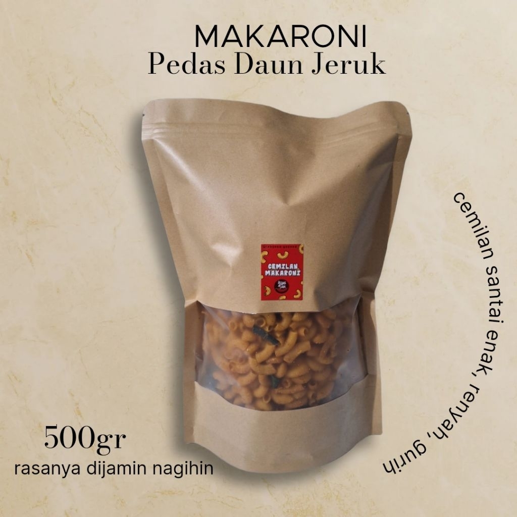 

Cemilan / Snack / Makanan Ringan / Makaroni Pedas Daun Jeruk 500gr