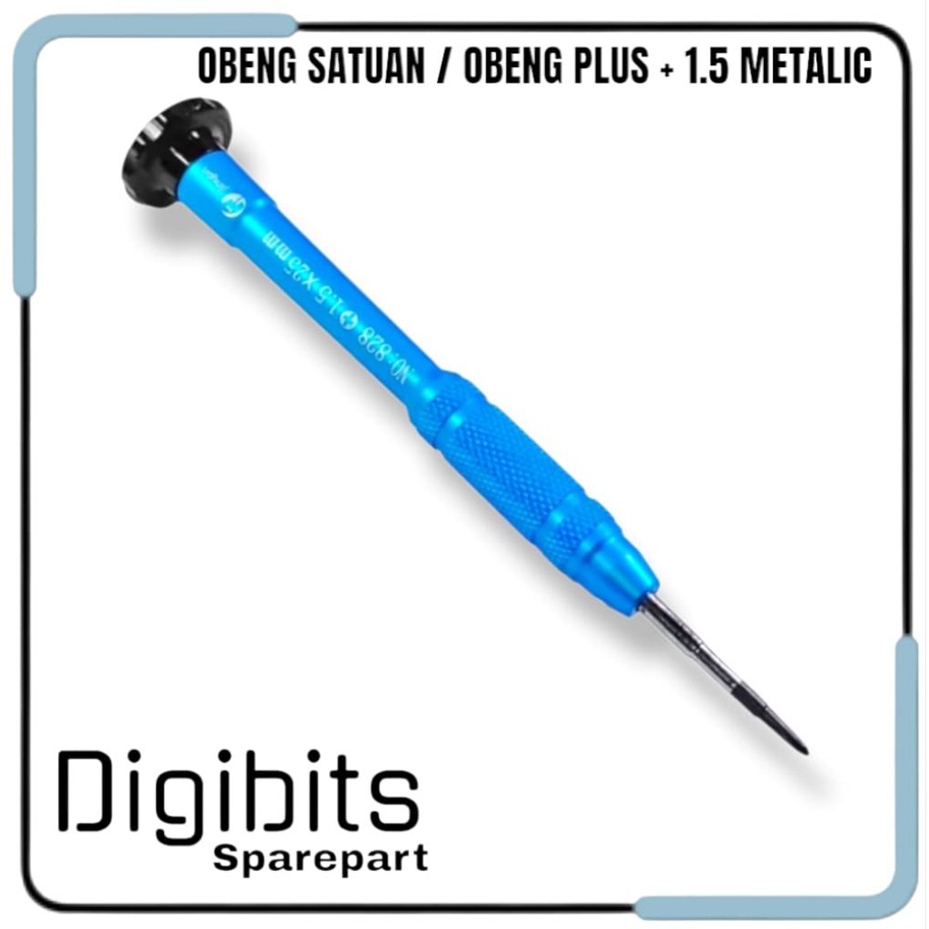 Obeng Hp Satuan Plus + 1.5 Premium Metalic / Alat Obeng Service Handphone