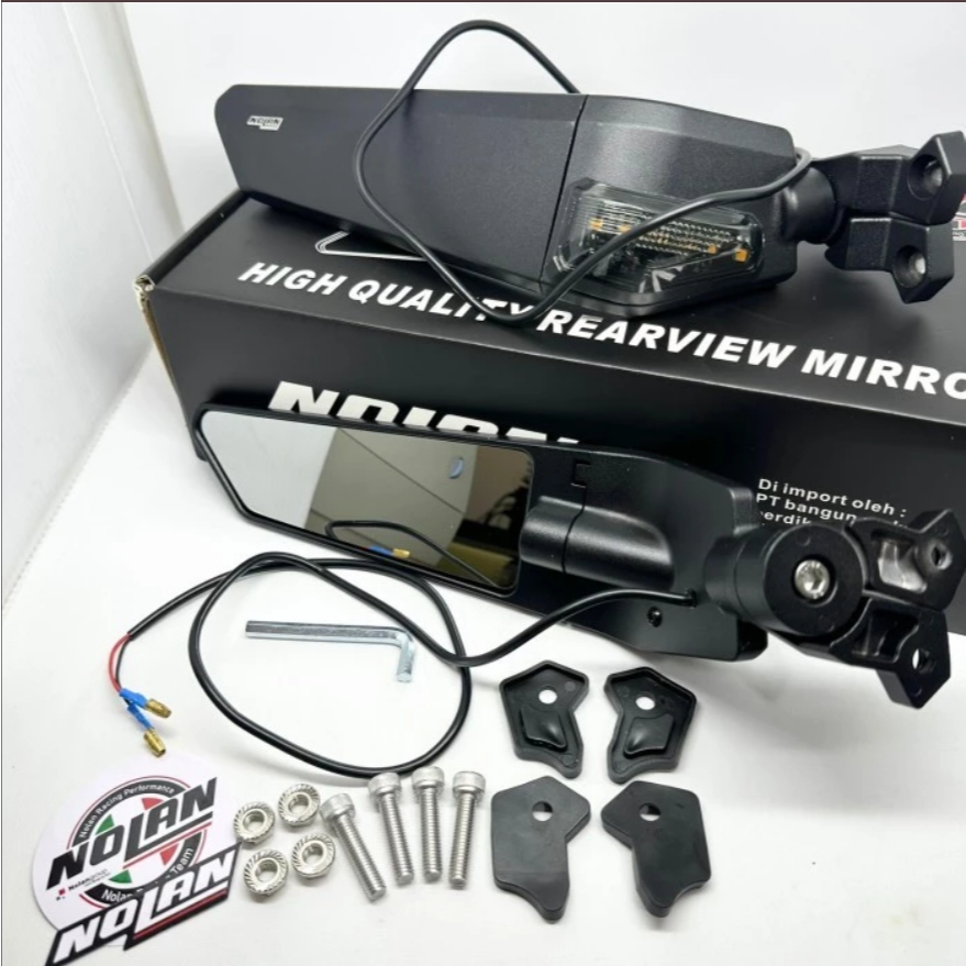 Spion Plus Lampu Sein Nolan Kaca Besar Ninja R25 NMAX R15 CBR NINJA