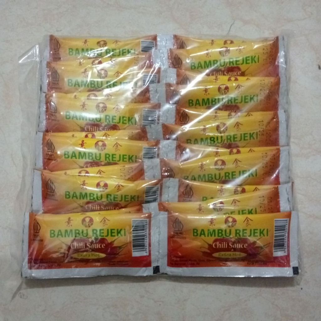 

Bambu Rejeki Chili Sauce Extra Hot Vegetarian Food Isi 24