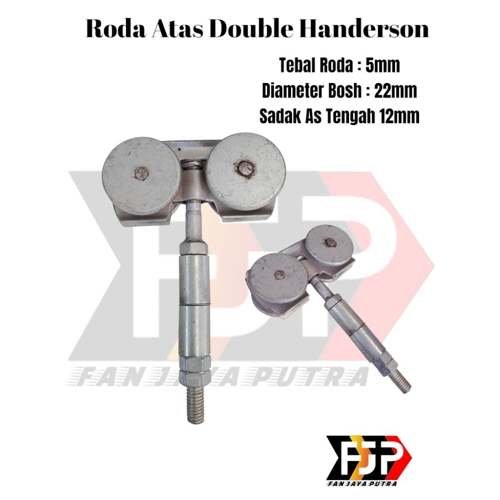 Roda Atas Handerson Double Roda | Roda Atas Double Pintu Garasi Pintu Lipat Pintu Sliding