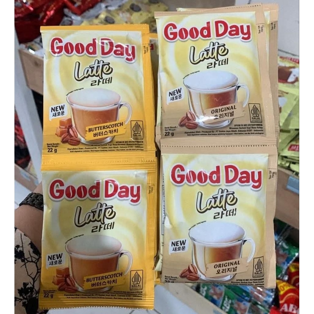 

Good Day Latte New 22gr 1 Renceng Isi 10sachet