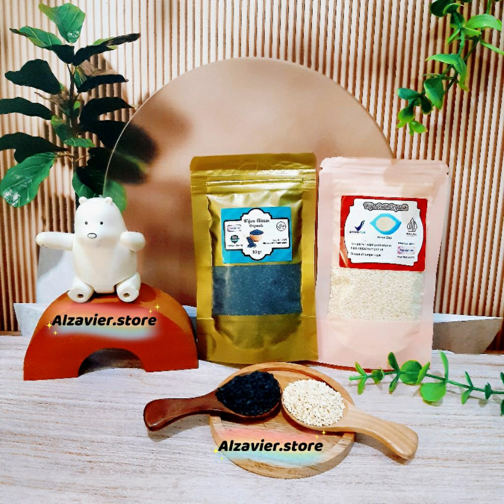

Biji Wijen Putih dan Biji Wijen Hitam 50gr dan 100gr black white sesame seed organic premium quality enak promo