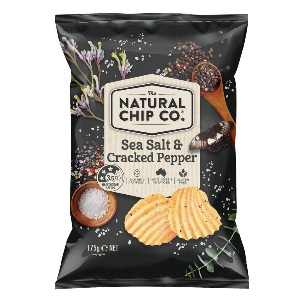 

Natural chip co sea salt & cracked pepper