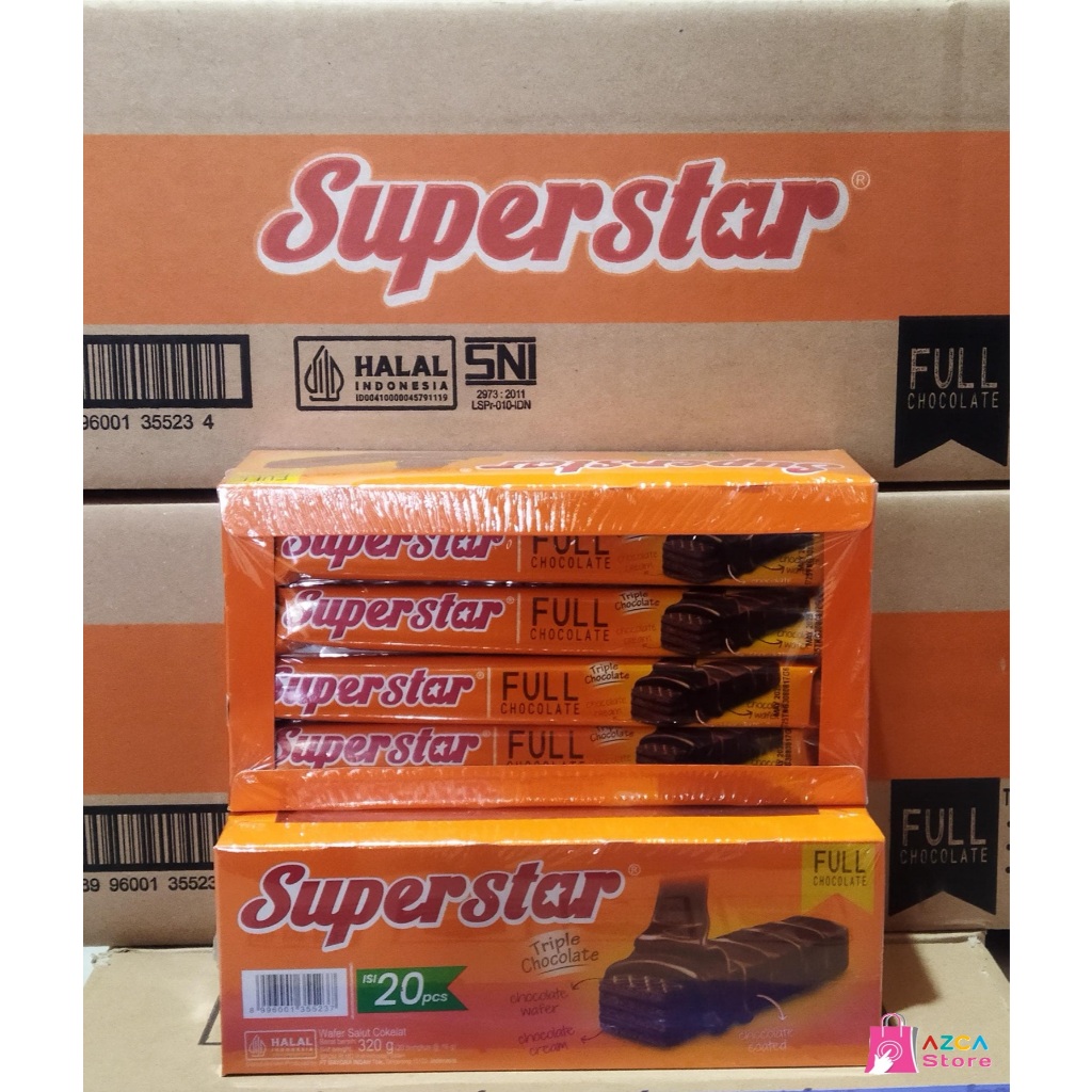 

WAFER super star triple chocolate 1box superstar Murah