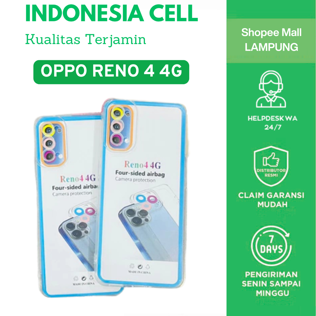 Case OPPO Reno 4/Case Bening OPPO Reno 4/Case Airbag OPPO Reno 4/Anti Crack Reno 4/Case Polos Reno 4