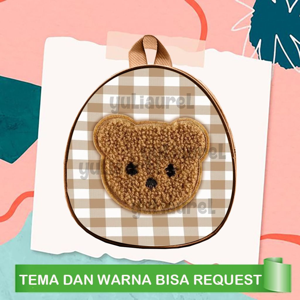 

Tas ultah telur teddy bear/tas uptah ransel telur beruang