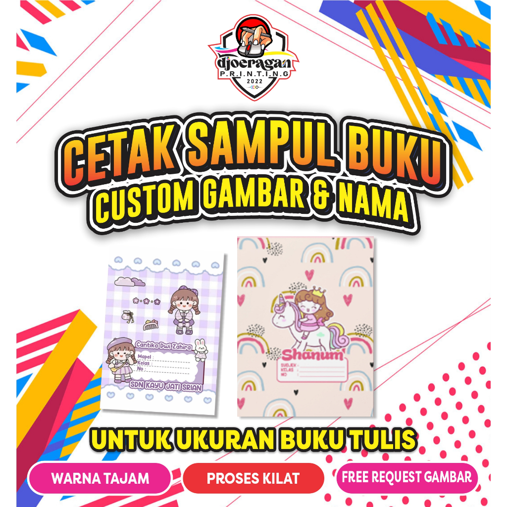

Sampul Buku Besar Custom Desain, Nama dan Gambar / Sampul Buku Tulis / Sampul Custom Bigbos