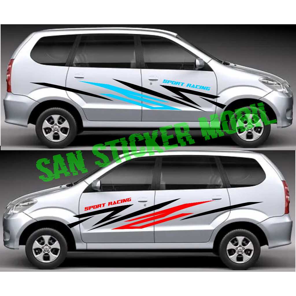 0782 CUTTING STICKER MOBIL AVANZA  XENIA LAMA desain terbaru