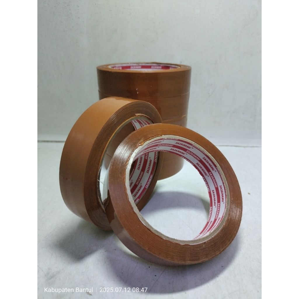 

solasi lakban 24 mm atau 1 inch coklat 100 yard