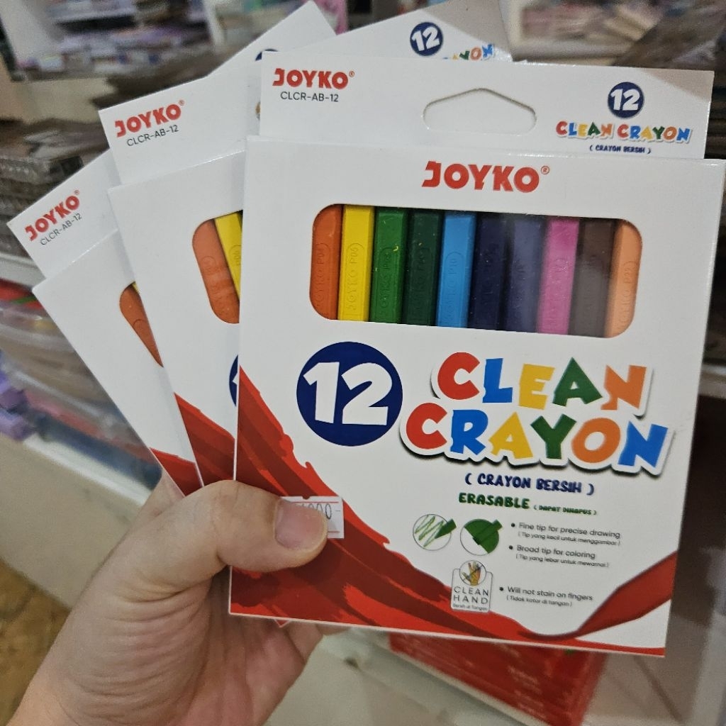 

[ORGM] BISA DIHAPUS | Perlengkapan Menggambar dan Mewarnai Crayon bisa Dihapus Clean Crayon