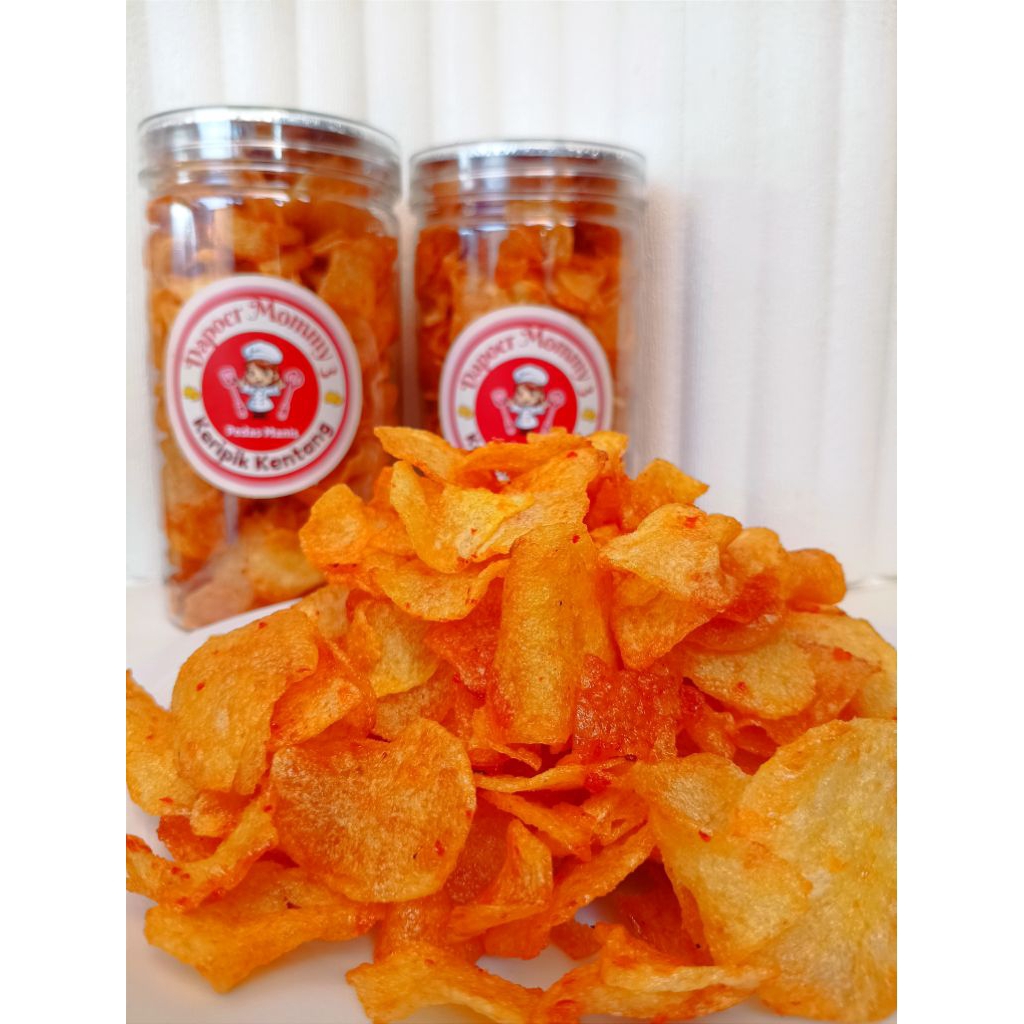 

Keripik Kentang Balado Pedas Manis Renyah dan Enak uk Toples 1000 ml