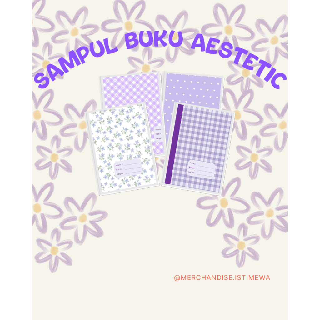 

Sampul Buku Aesthetic/estetik korea desain Purple Series