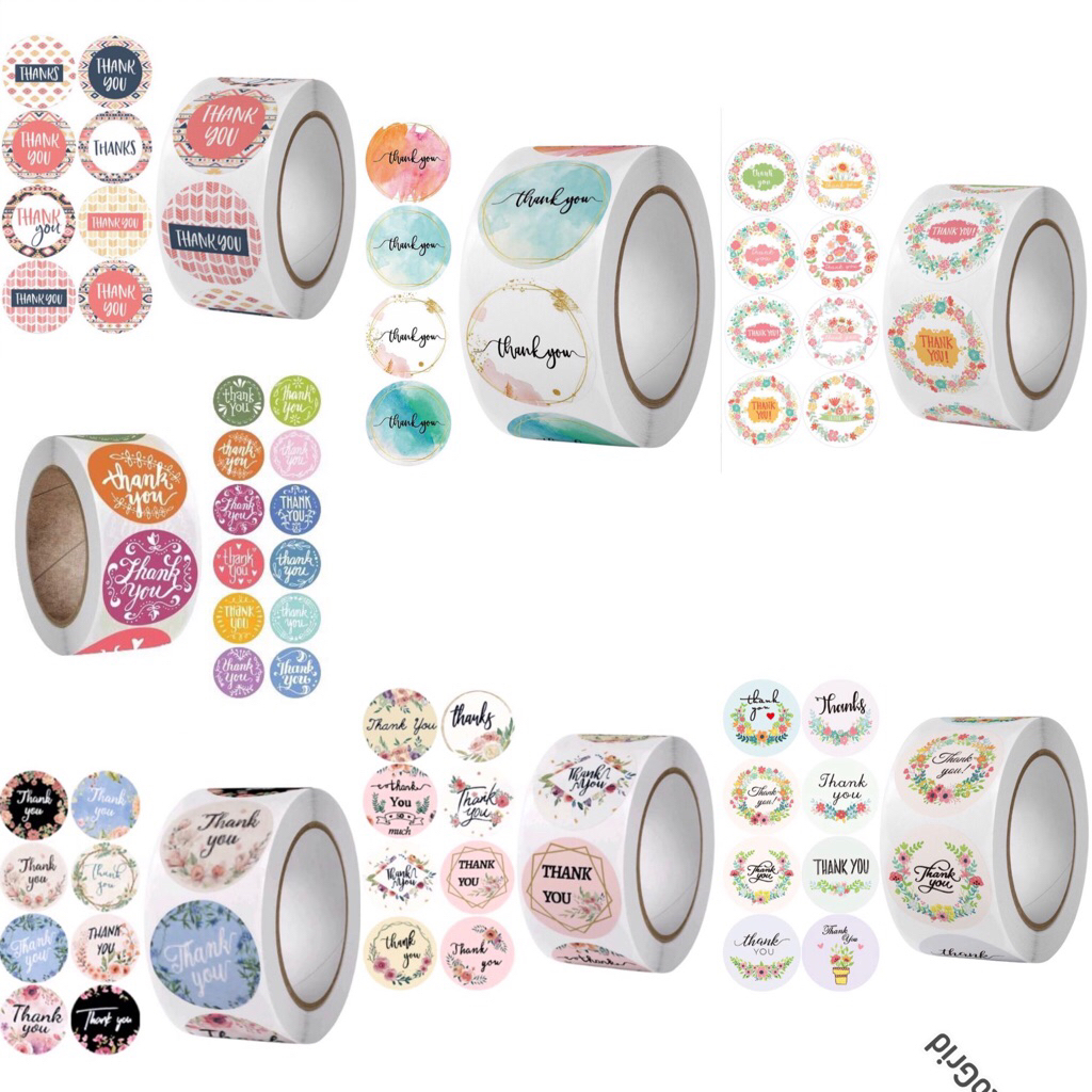 

Stiker Roll 500pc Sticker Thank You | kenisya shop