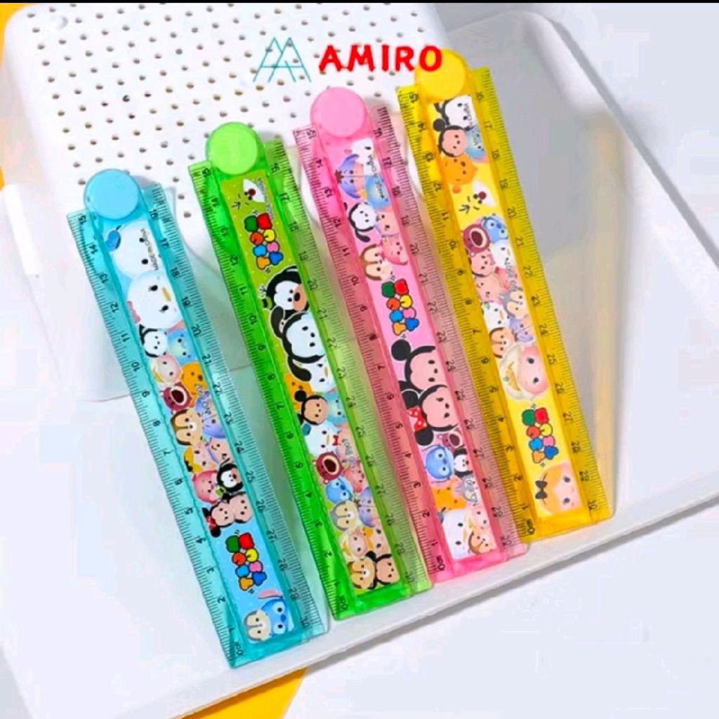 

Penggaris Lipat 30 Ruler Mistar Lipat Penggaris Plastik Lipat Karakter Lucu dengan Desain Unik dan Warna Cerah