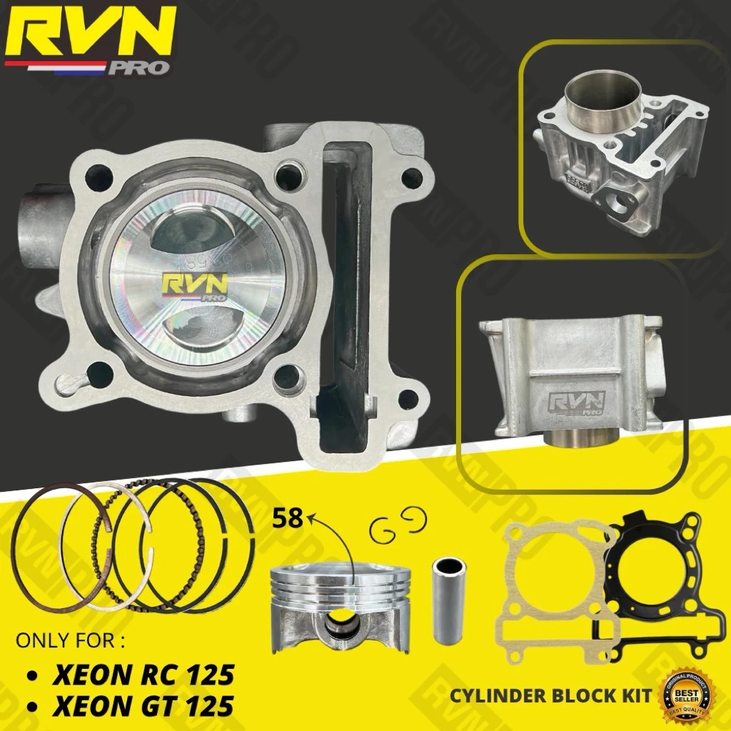 BLOK BLOCK SEHER SET BORE UP XEON RC 125 INJEKSI XEON GT 125 INJEKSI 1LB 58MM 58 MM ORIGINAL RVN PRO