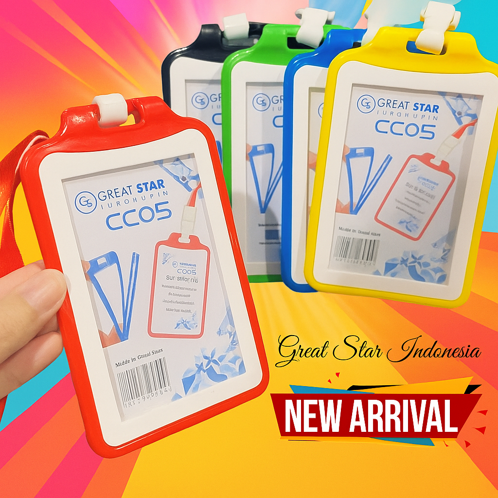 

HOLDER ID CARD CCO5 NEW + TALI ID CARD 1CM PULLER GREAT STAR