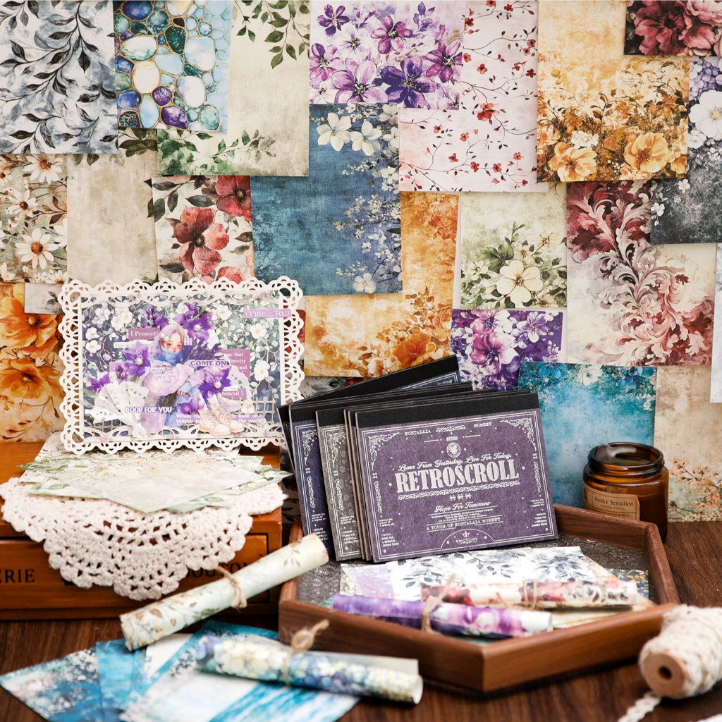 

(5M61) 30 Lembar Kertas Hias Seri Gambar Retro 10,5x14cm Untuk Dekorasi Scrapbook Bullet Journal Diary Jurnal Retro Vintage