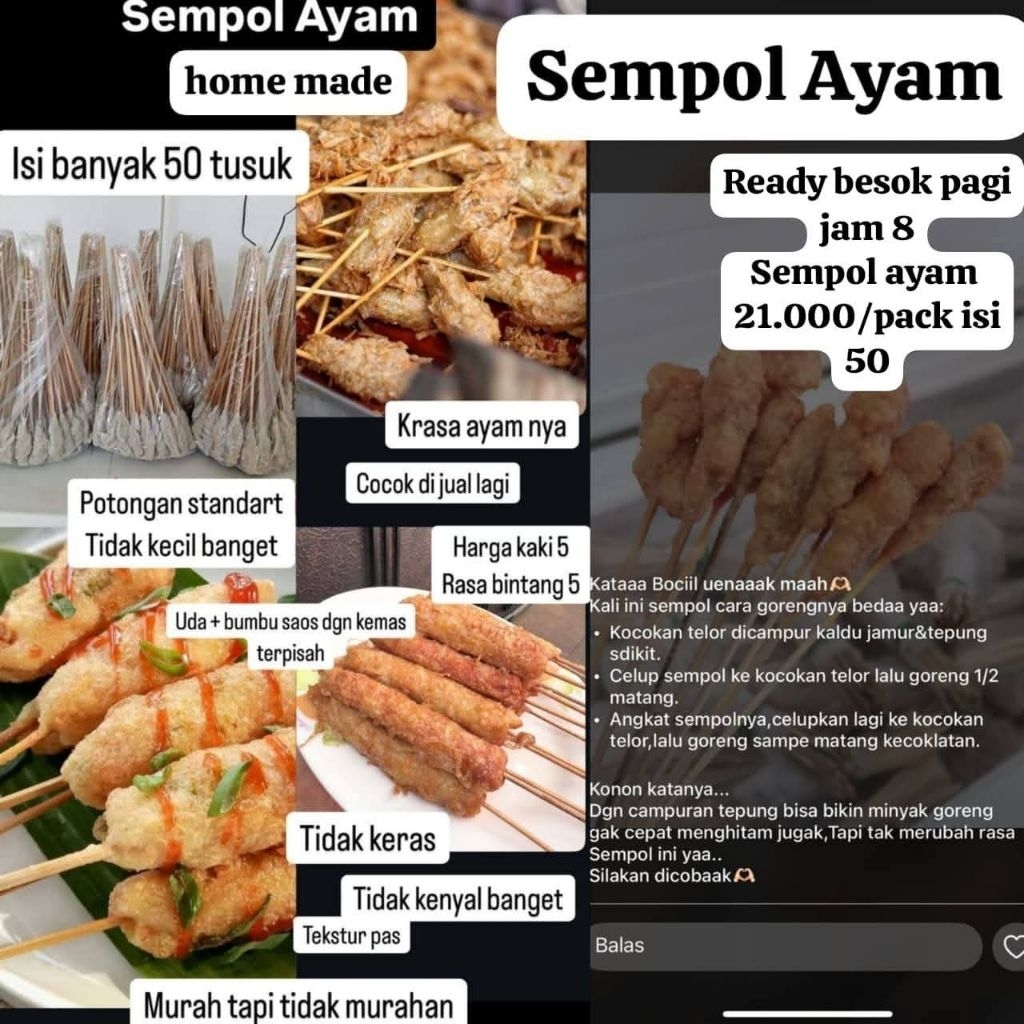 

Sempol ayam satu pak isi 50
