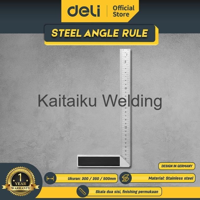 

Penggaris Siku L / Steel Angle Ruler 14" EDL302350 DELI