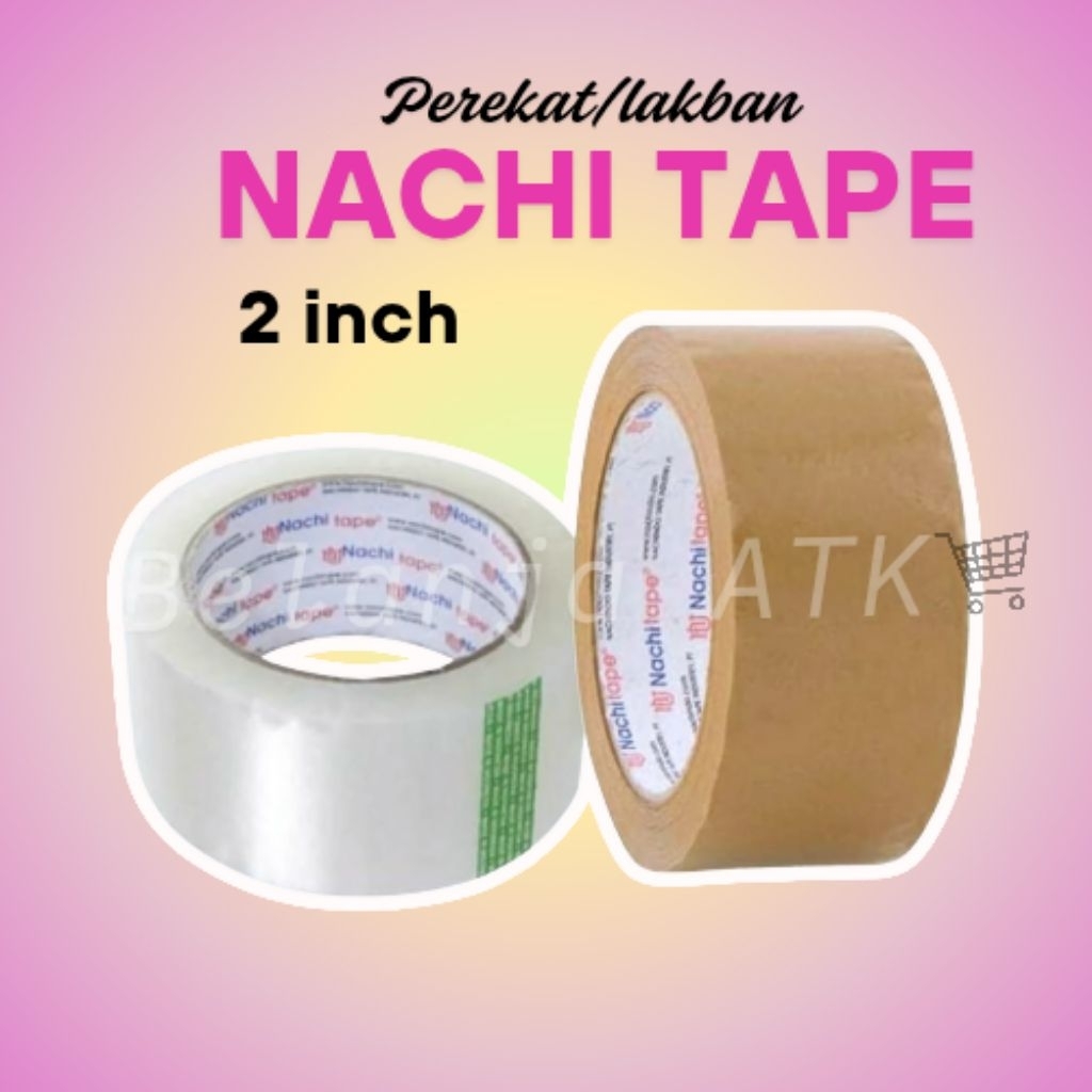 

[PER SLOP] isi 6 pcs LAKBAN/PEREKAT NACHI TAPE 2 INCH BENING/COKLAT