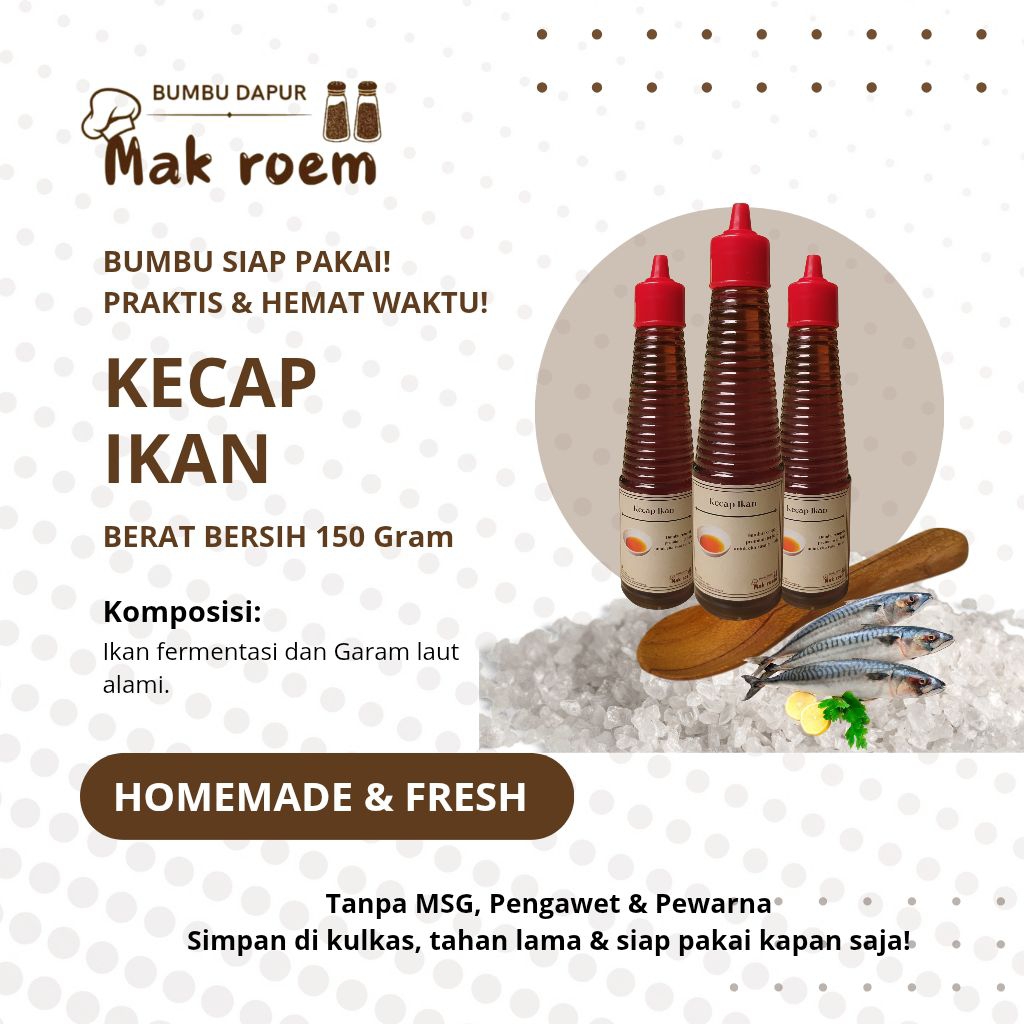 

By bumbu dapur mak roem, kecap ikan, bumbu masak premium, alami non msg dan pengawet