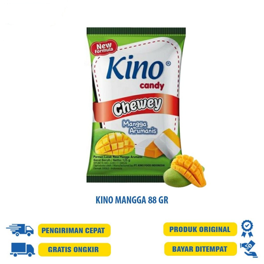 

[oddsolshop] pekanbaru/Kino Candy Chewey Mango 88GR Permen Kunyah Paduan Rasa Buah Mangga