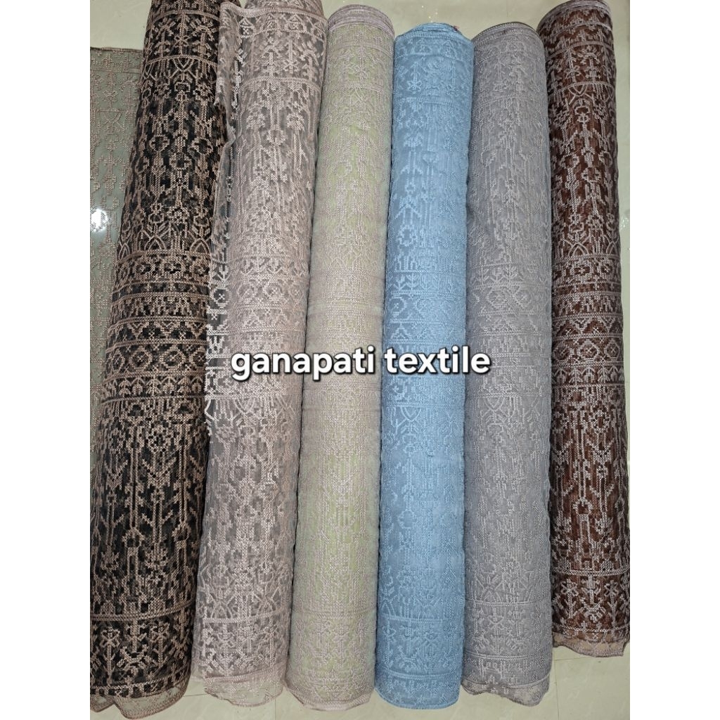 Kain organza bordir two one / Kain organza Sapto / harga per setengah meter