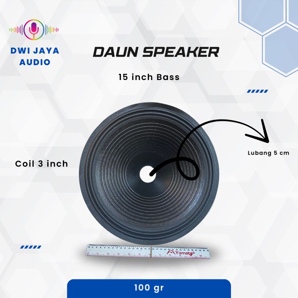 Daun Speaker 15 inch Bass Coil 3 inch | Membran Spiker
