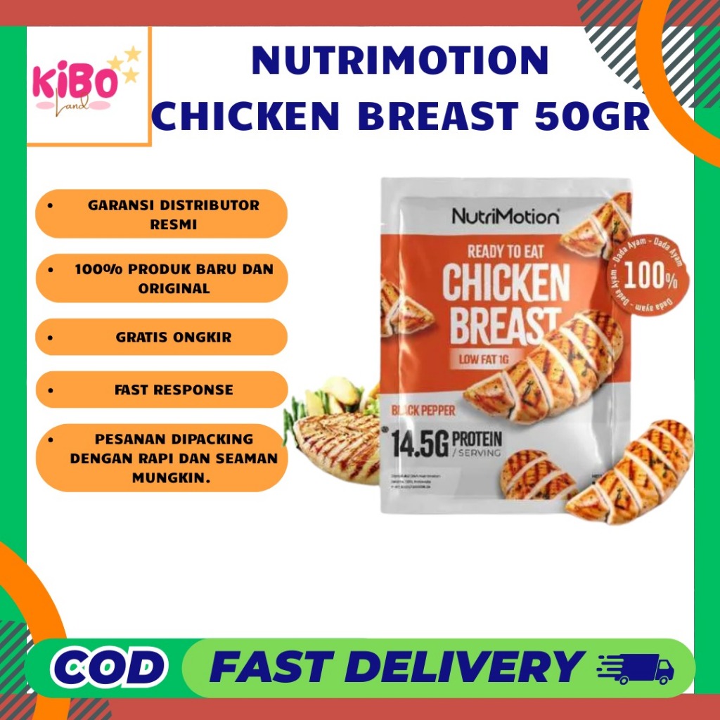 

Nutrimotion Chicken Breast 50GR Ready To Eat Low Fat Rasa Blackpepper Nutri Motion Dada Ayam Siap Makan Rendah Lemak Tinggi Protein