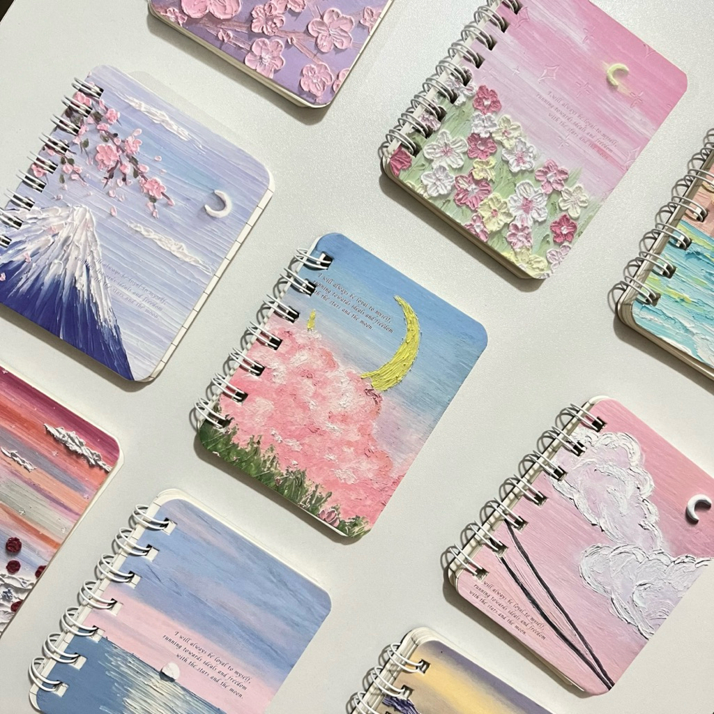

minibook notebook aesthetic notepad buku tulis lucu A7 motif scenery alam