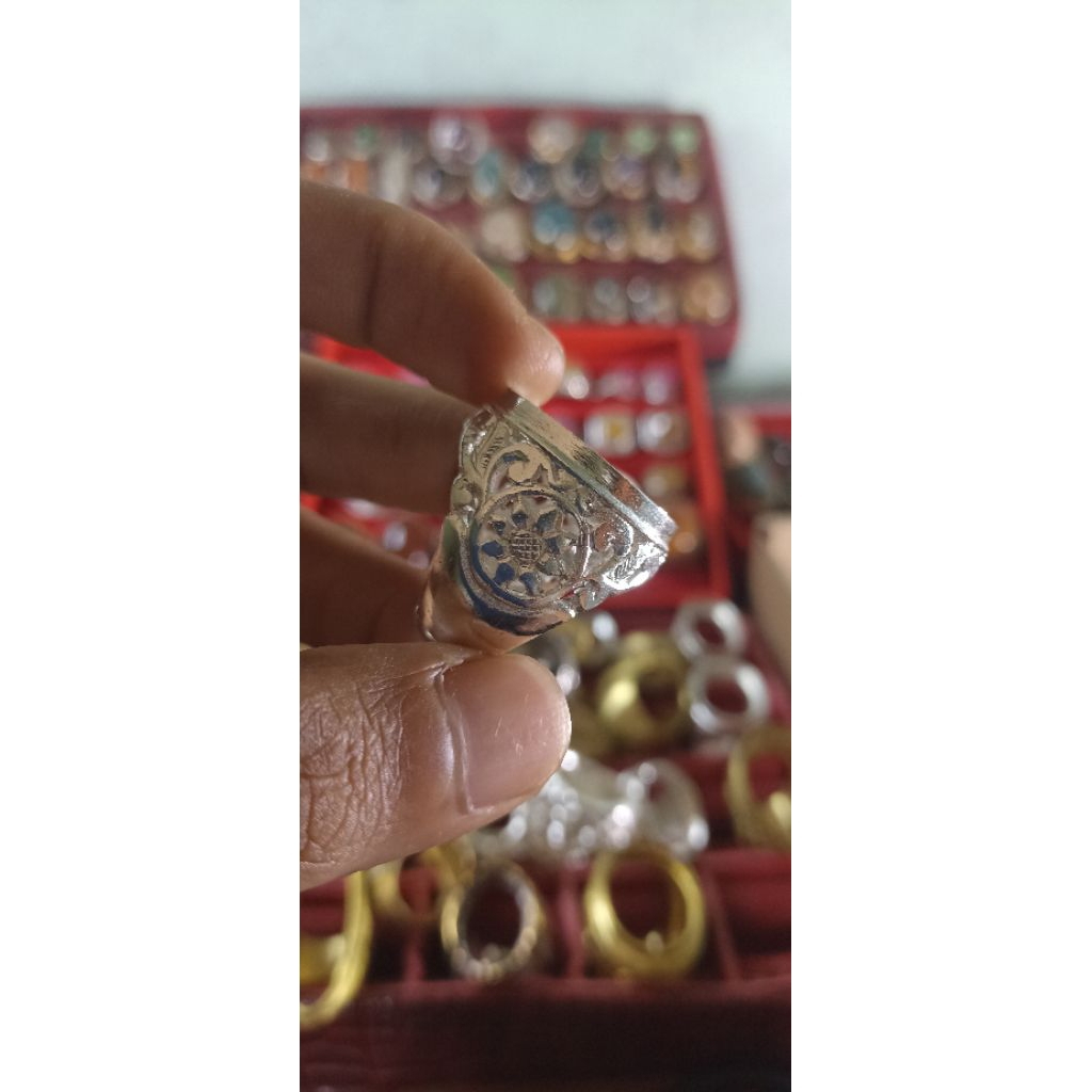 RING BATU AKIK BAHAN KUNINGAN SARI