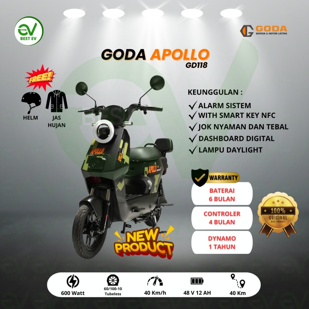 SEPEDA LISTRIK GODA 118 APOLLO