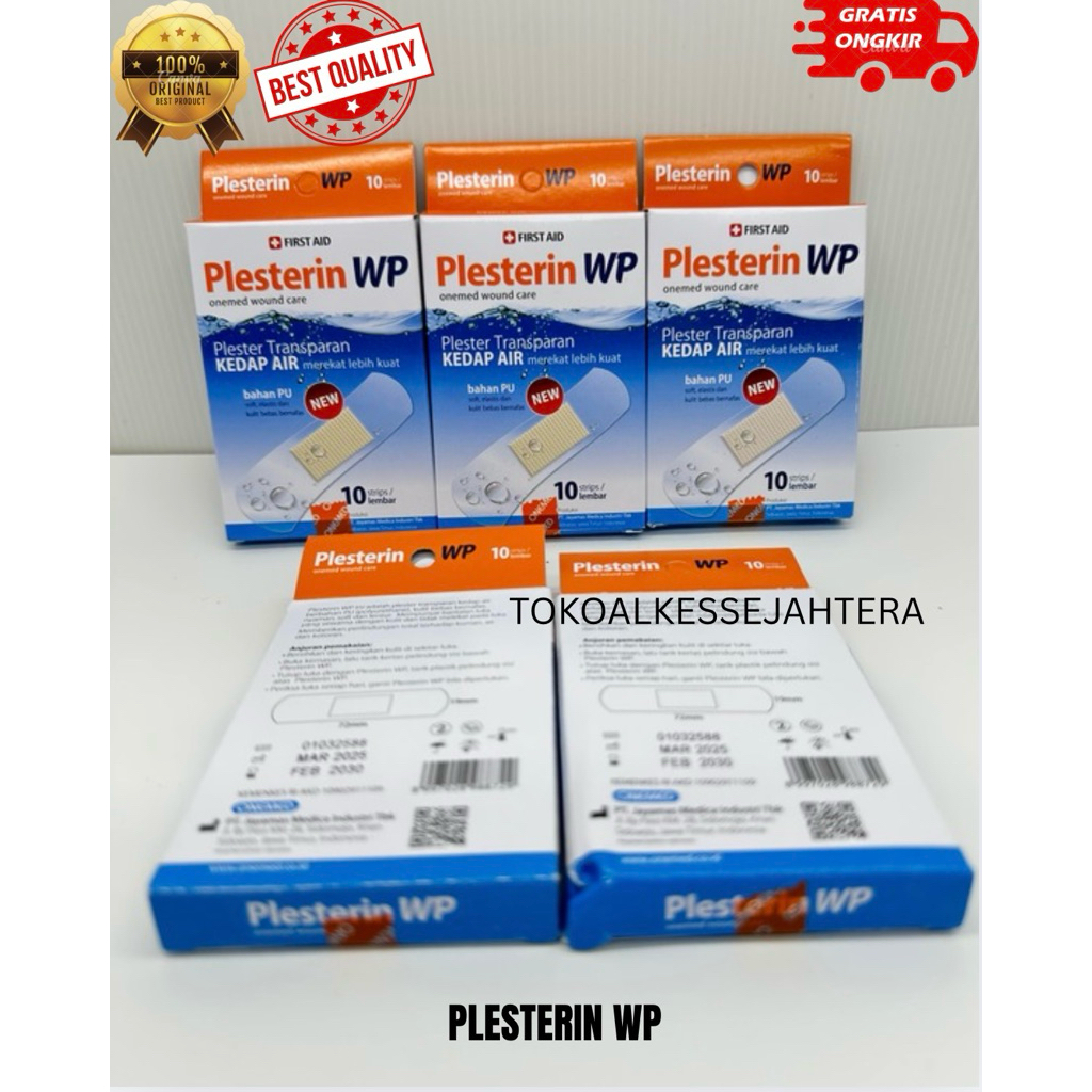 PLESTERIN WP ONEMED ISI 10PCS / PLESTERIN WP WATERPROOF (KODE WP10) HARGA MUMER 100% ORIGINAL