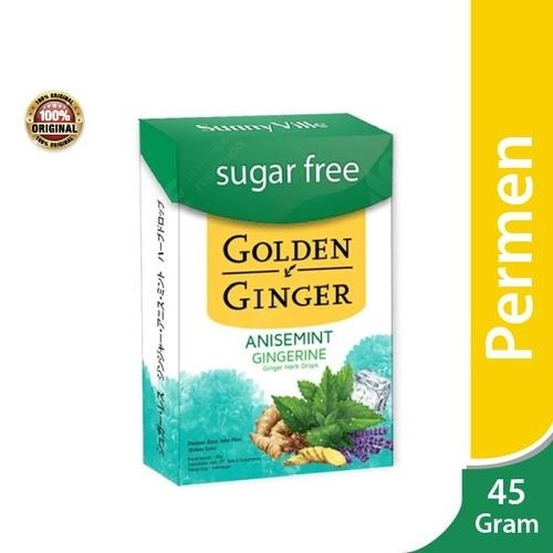 

[oddsolshop] pekanbaru/Golden Finger Anisemint Gingerine 45GR Sugar Free Ginger Mint Herb Jahe
