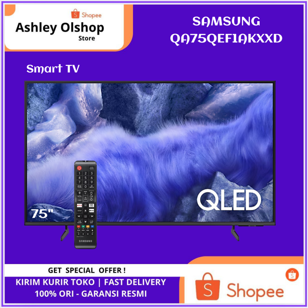 QLED TV Samsung QA75QEF1AKXXD 75 Inch Smart TV Samsung 75QEF1 Vision AI - 2025