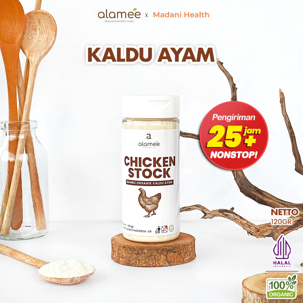 

ALAMEE Kaldu Ayam Non MSG Bubuk Bumbu Dapur Chicken Powder Tabur Seasoning 120gr