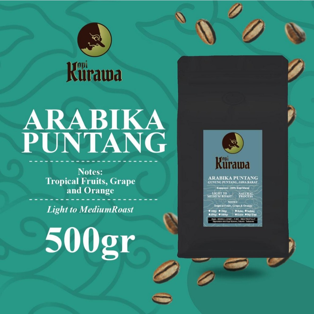 

Kopi Arabika Puntang Jawa Barat 500gr Arabica Coffee Bean Biji Bubuk