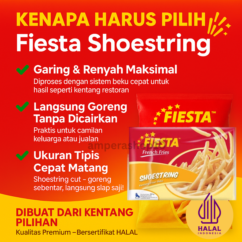 

KENTANG FROZEN FIESTA SHOESTRING 500gr